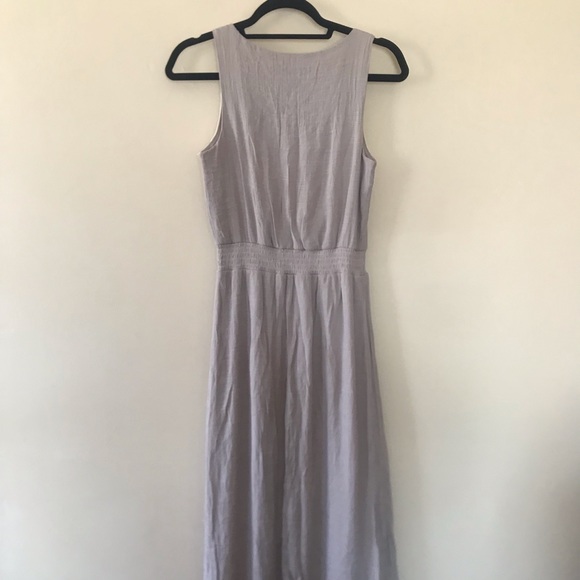 Ab Studio Maxi Skirt Full Stretch Long Grey Womens Sz S Crochet Stud Detail - Picture 5 of 7